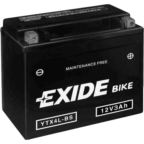 Аккумулятор EXIDE 3 Ач 50А О/П YTX4L-BS