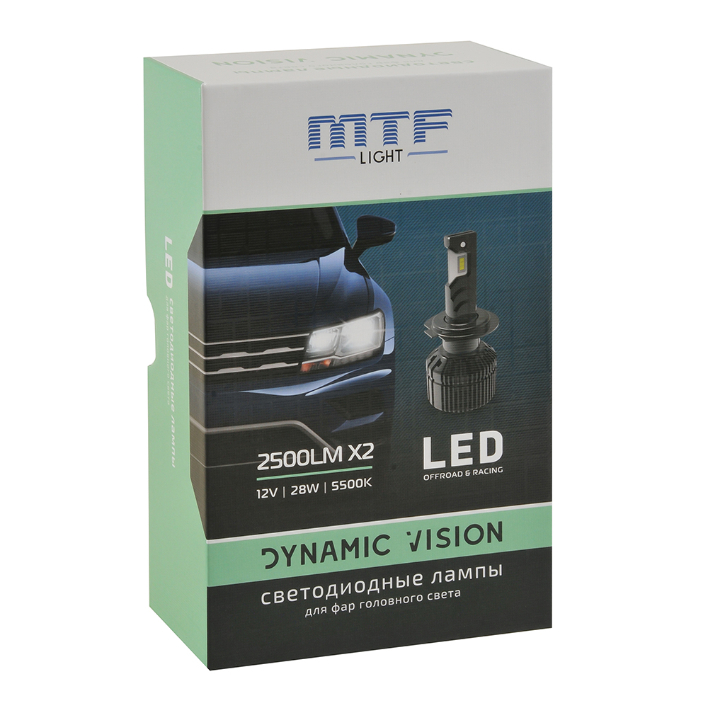 Лампы светодиодные MTFLIGHT DYNAMIC VISION 12V H4 28W 2 шт  DV04K5