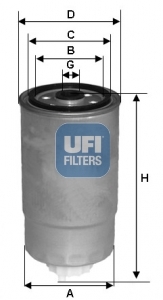 Фильтр топливный UFI 2438400