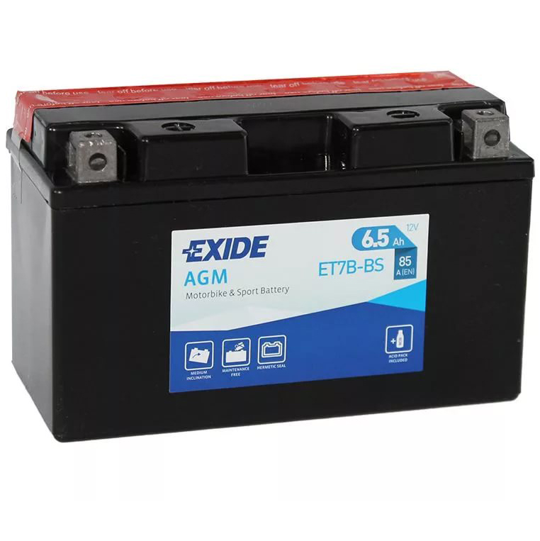 Аккумулятор EXIDE AGM 6,5 Ач 85А П/П ET7B-BS