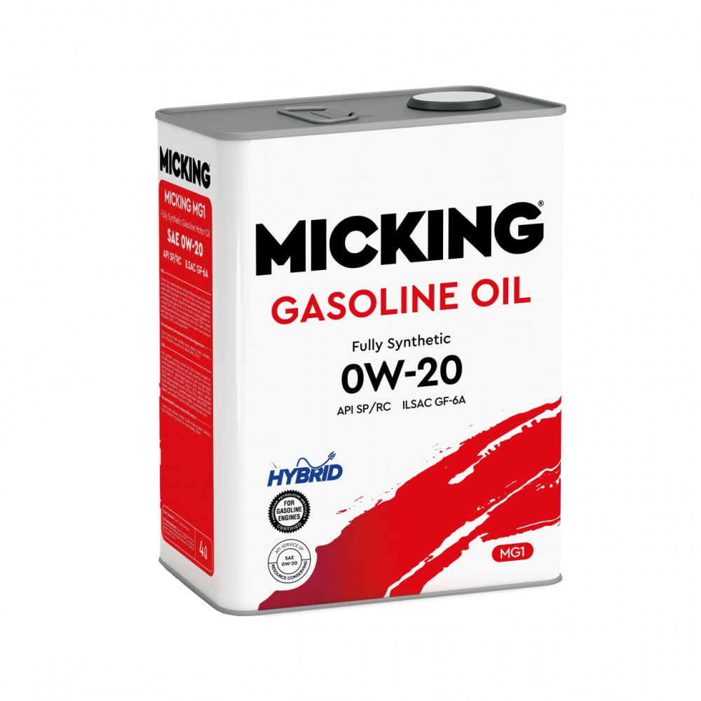 Масло моторное MICKING GASOLINE OIL MG1 0W20 синтетика 4 л M2117