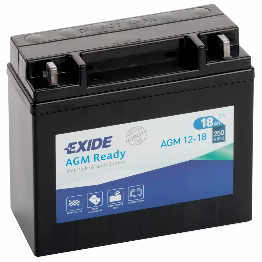 Аккумулятор EXIDE AGM 18 Ач 250А О/П AGM12-18