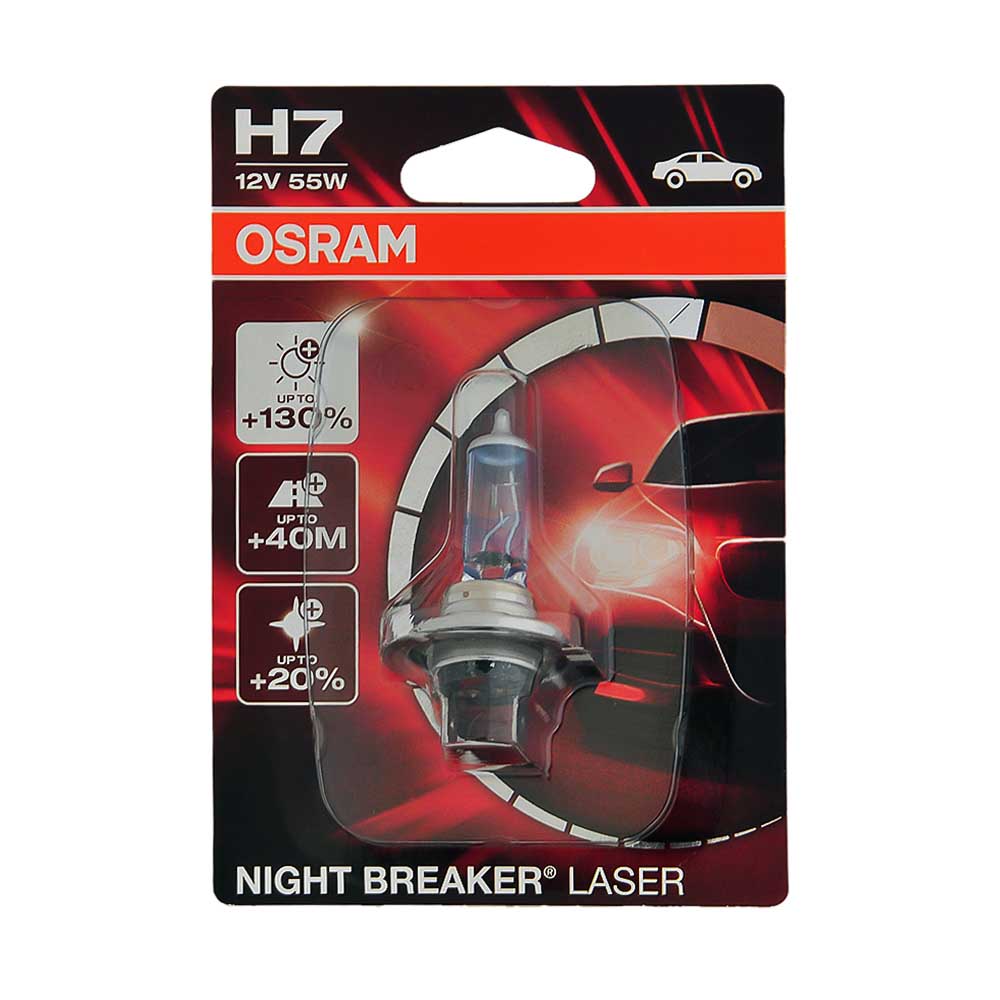 Лампа галогенная OSRAM NIGHT BREAKER LASER +130% 12V H7 55W 64210NBL01B