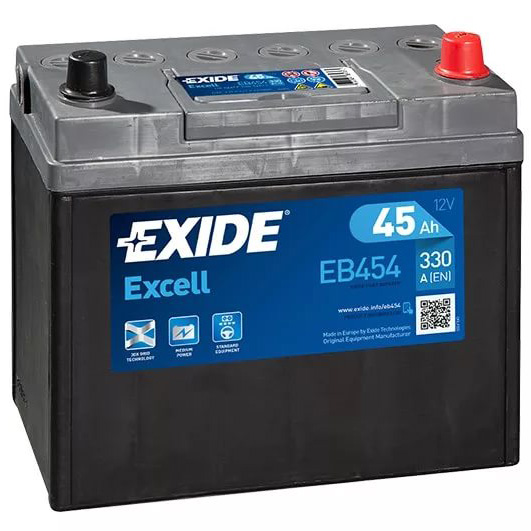 Аккумулятор EXIDE EXCELL 45 Ач 330А О/П EB454