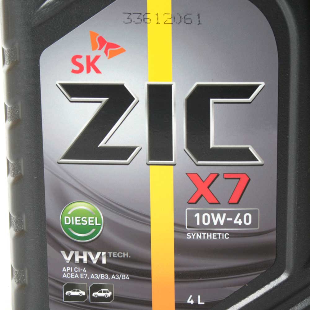 Масло моторное ZIC DIESEL X7 10W40 синтетика 4 л 162607