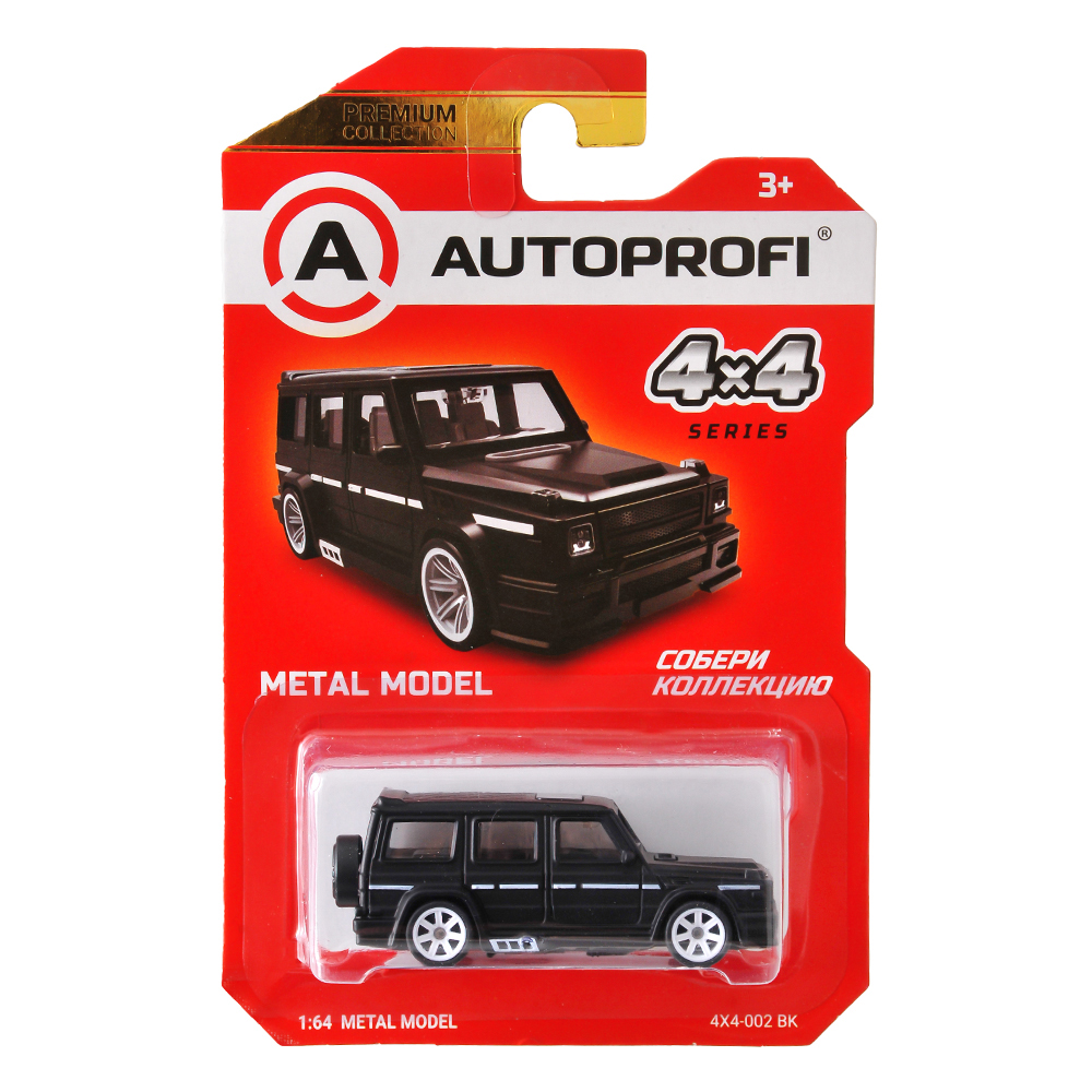Модель авто AUTOPROFI 4X4 4X4-002 гелик 1:64 черная 4X4-002 BK