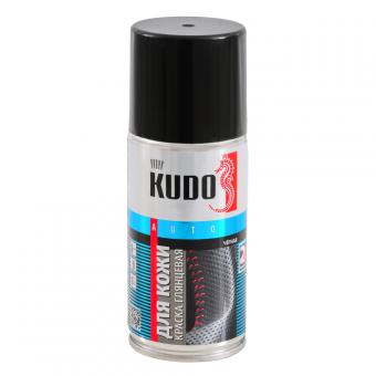 Краска для кожи KUDO черный глянец аэрозоль 210 мл KU-5271