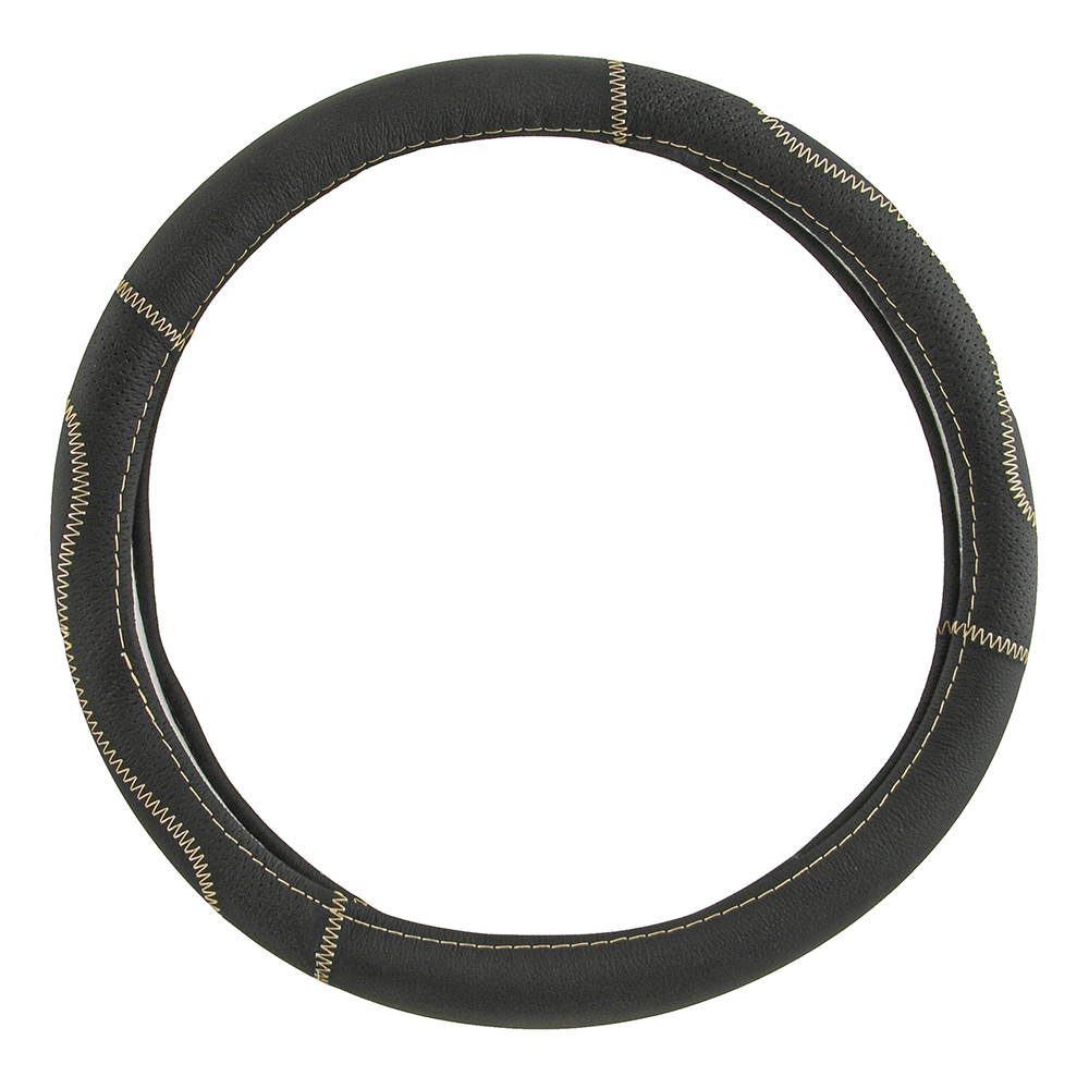 Оплетка на рулевое колесо SENATOR WASHINGTON кожа черная размер M 38 см OPLS0801