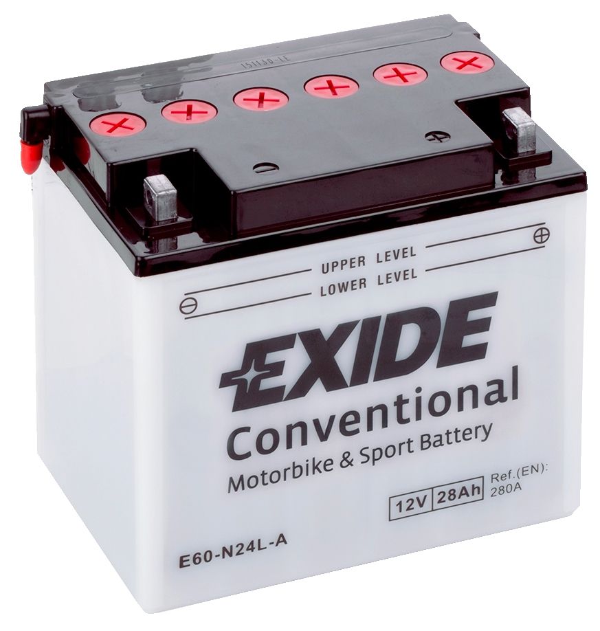 Аккумулятор EXIDE BIKE 28 Ач 300А О/П E60-N24L-A