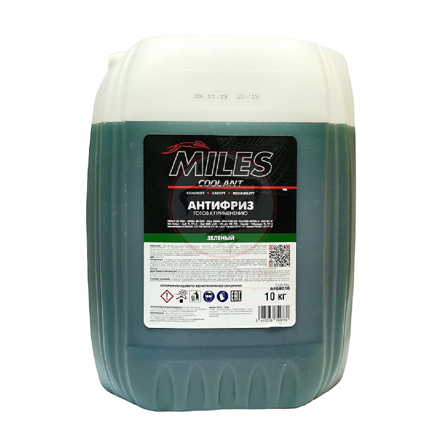 Антифриз MILES G11 зеленый 10 кг AFGR010
