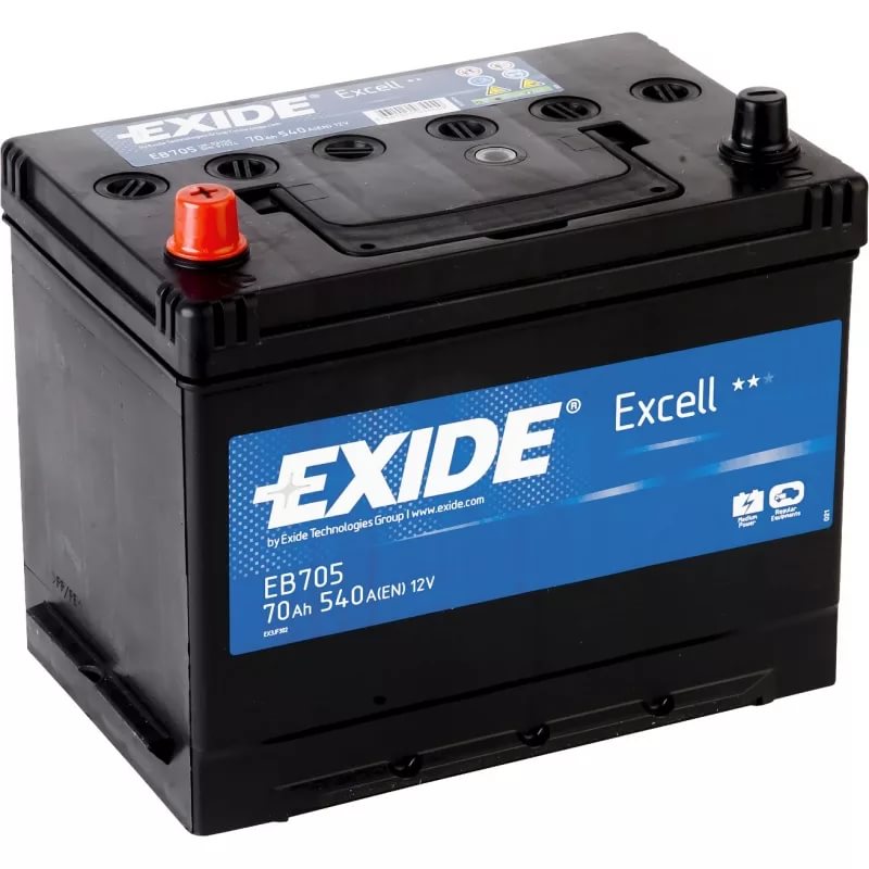 Аккумулятор EXIDE EXCELL 70 Ач 540А П/П EB705