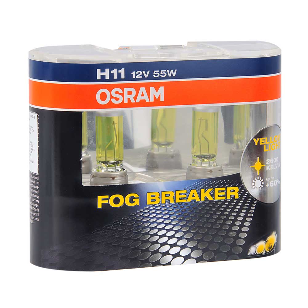 Лампы галогенные OSRAM FOG BREAKER 12V H11 55W 2 шт 62211