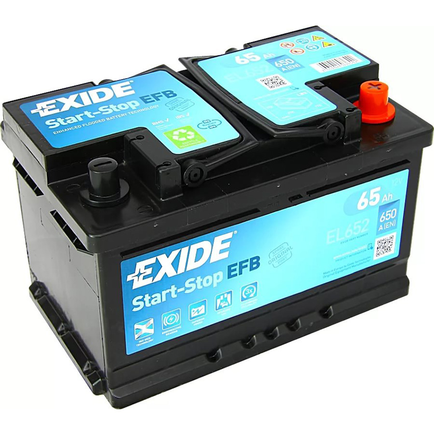 Аккумулятор EXIDE START-STOP EFB 65 Ач 650А О/П EL652