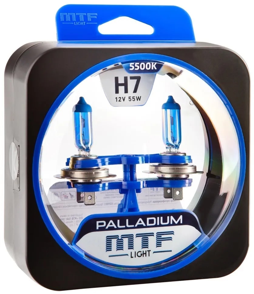 Лампы галогенные MTFLIGHT PALLADIUM 12V H7 55W 2 шт HPA1207