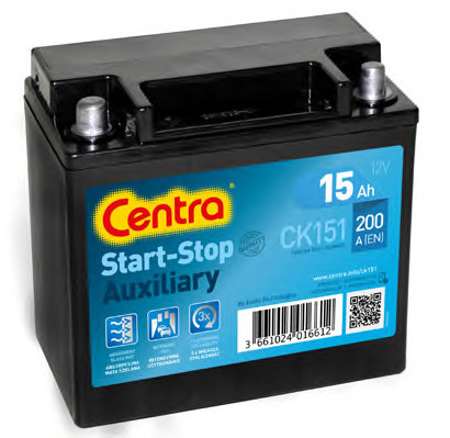 Аккумулятор CENTRA 15 Ач 200А П/П CK151