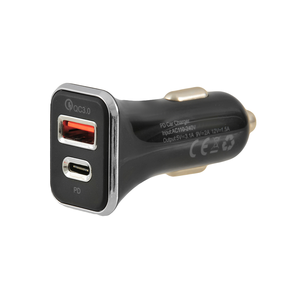 Автомобильное зарядное устройство ZIPOWER USB+TAPE-C 12 В PM6647  .