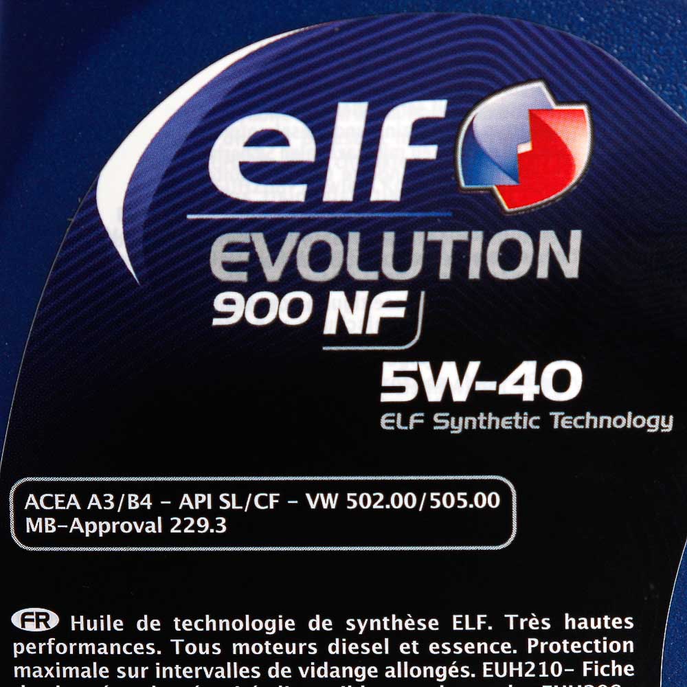 Масло моторное ELF EVOLUTION 900 NF 5W40 синтетика 1 л 11050301