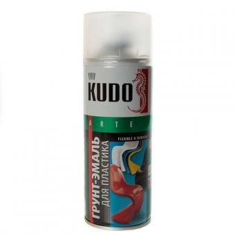 Грунт-эмаль для пластика KUDO серая 520 мл KU-6001