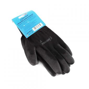 Перчатки UNITRAUM с полиуретановым покрытием черные размер 8 UN-P003-8