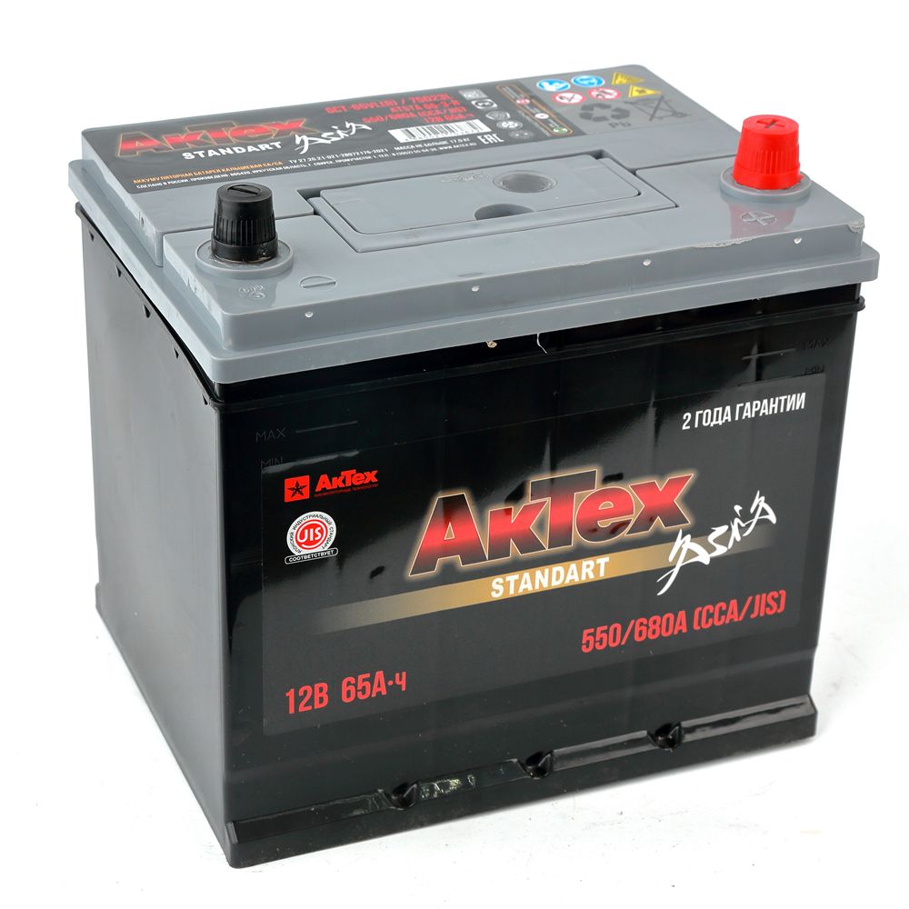 Аккумулятор AKTEX ASIA 75D23L 65Ач 550А О/П