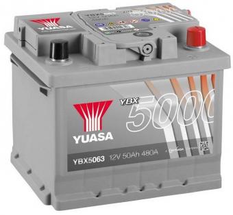 Аккумулятор YUASA 50 Ач 480А О/П YBX5063