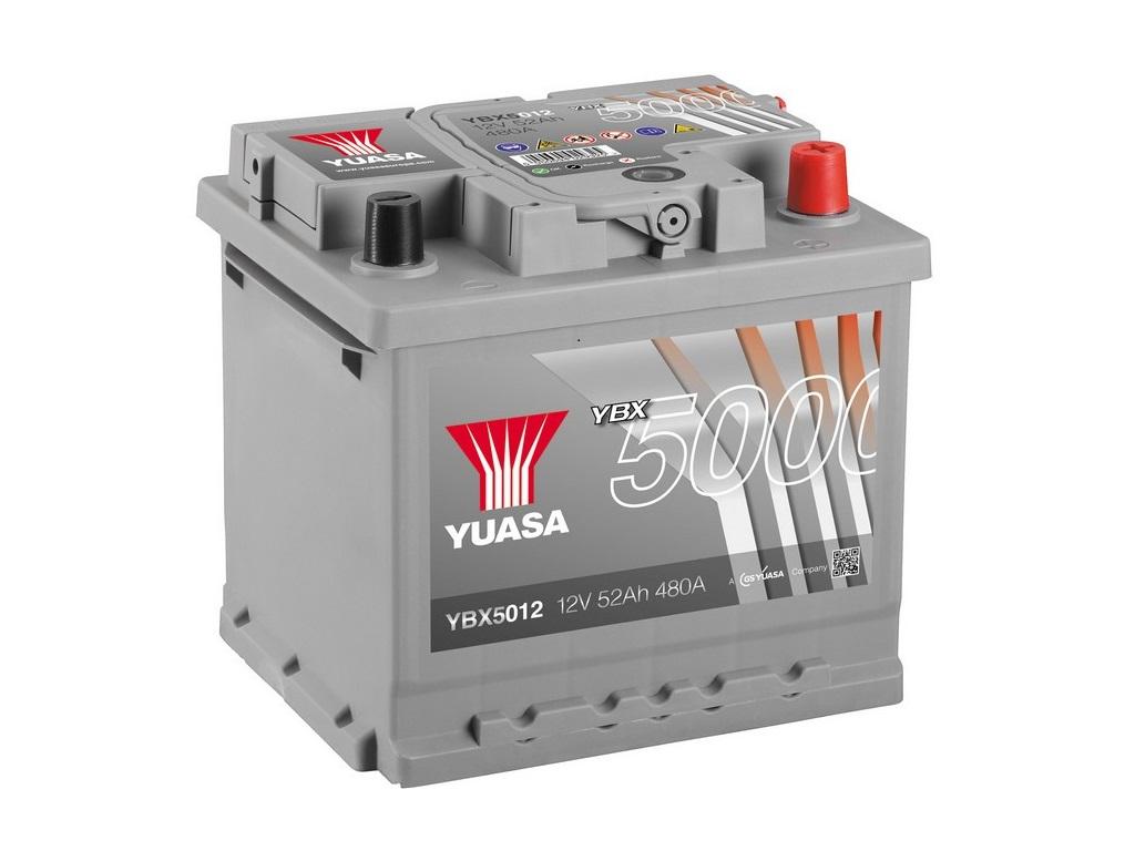 Аккумулятор YUASA 52 Ач 480А О/П YBX5012