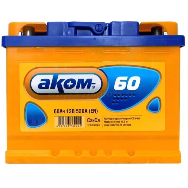 Аккумулятор АКОМ 6СТ- 60 60 Ач 520А П/П 4607034730024 купить недорого ...