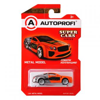 Модель авто AUTOPROFI SUPER CARS BENTLEY SUP-001 1:64 оранжево-серая SUP-001 OR/SL