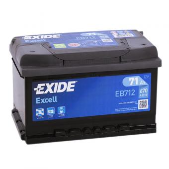 Аккумулятор EXIDE EXCELL 71 Ач 670А О/П EB712