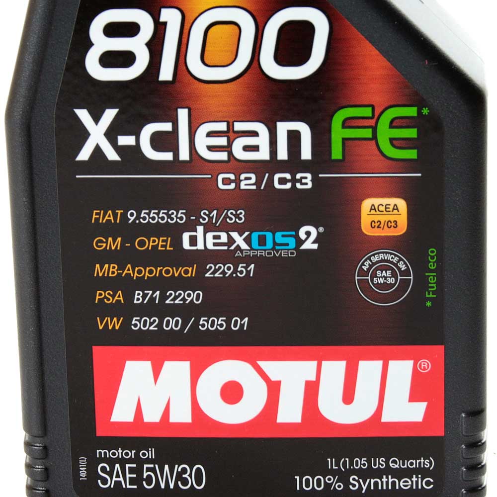 Масло моторное MOTUL 8100 X-CLEAN FE 5W30 синтетика 1 л 104775