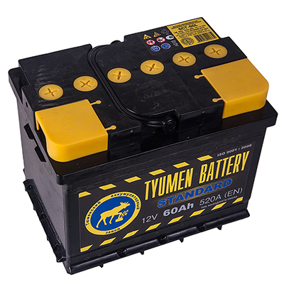 Аккумулятор TYUMEN BATTERY  STANDARD 60 Ач 520А О/П 6CT60L0
