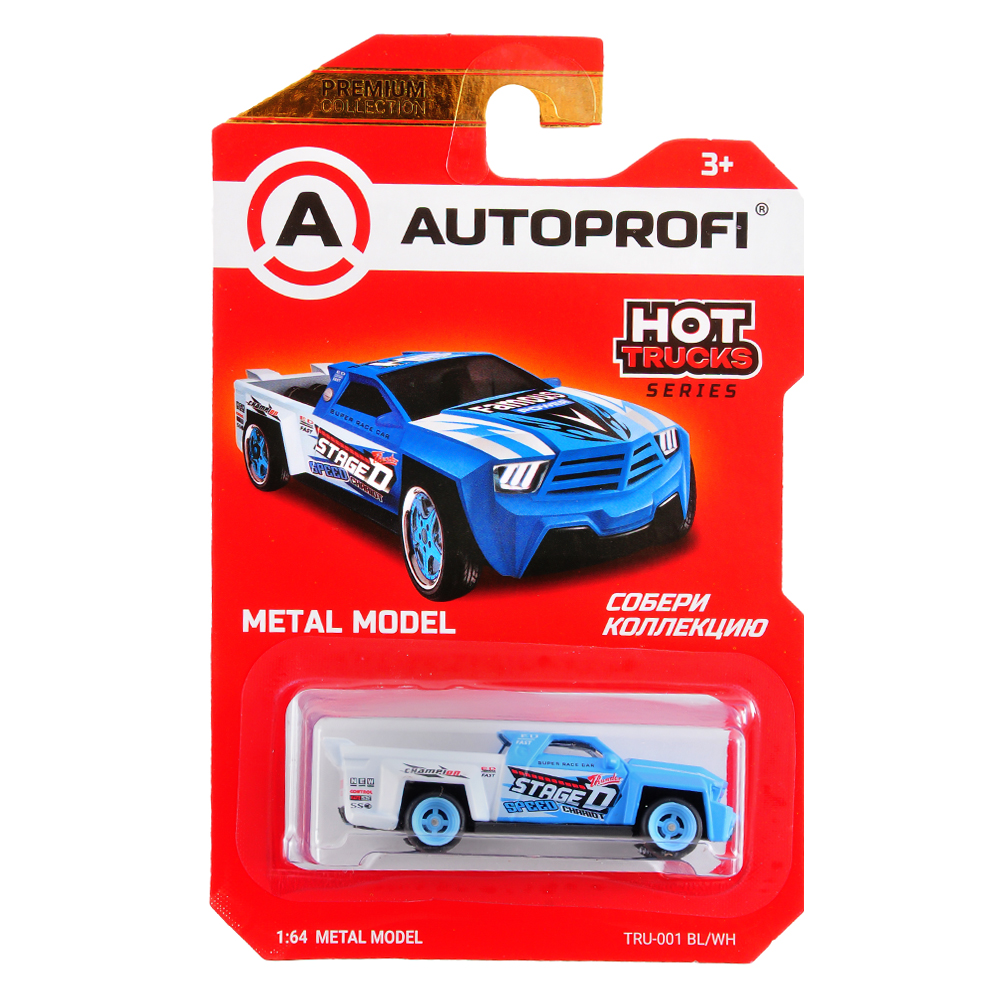 Модель авто AUTOPROFI HOT TRUCKS TRU-001 1:64 сине-белая TRU-001 BL/WH