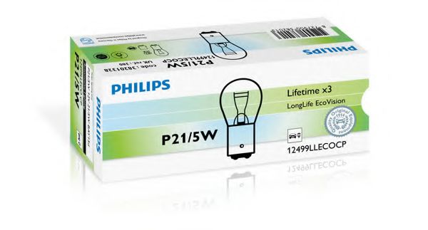 Лампа накаливания PHILIPS 12V P21/5W 12499 LLECOCP