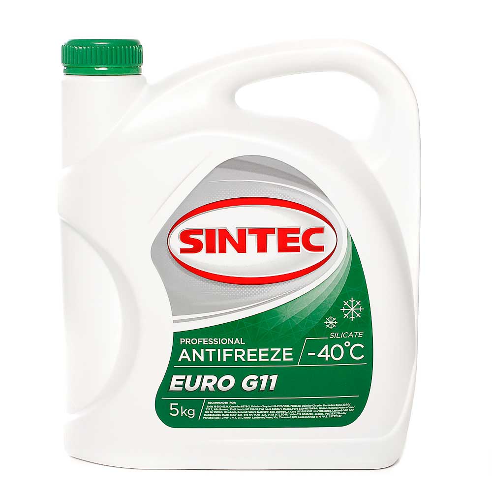 Антифриз SINTEC EURO G11 зеленый 5 кг 800523