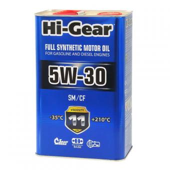 Масло моторное HI-GEAR 5W30 синтетика 4 л HG0034