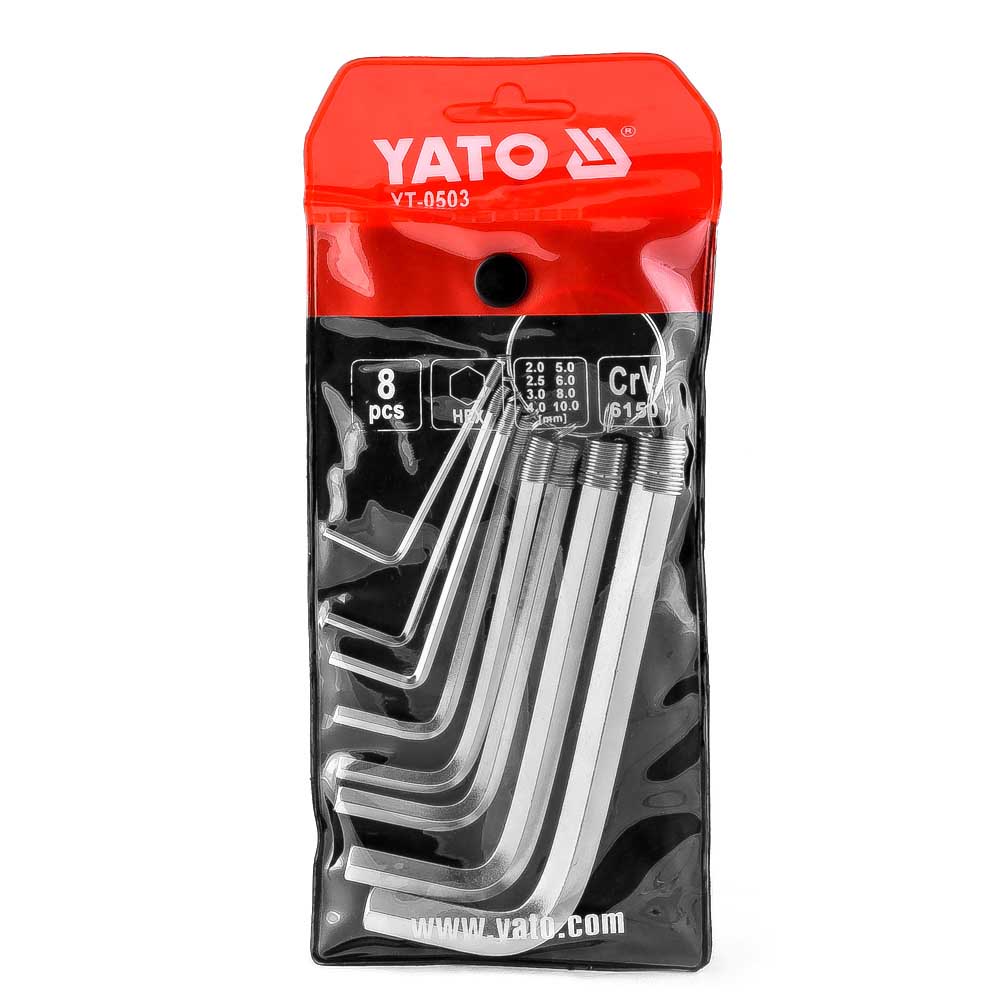 Набор имбусовых ключей YATO HEX 8 шт YT-0503