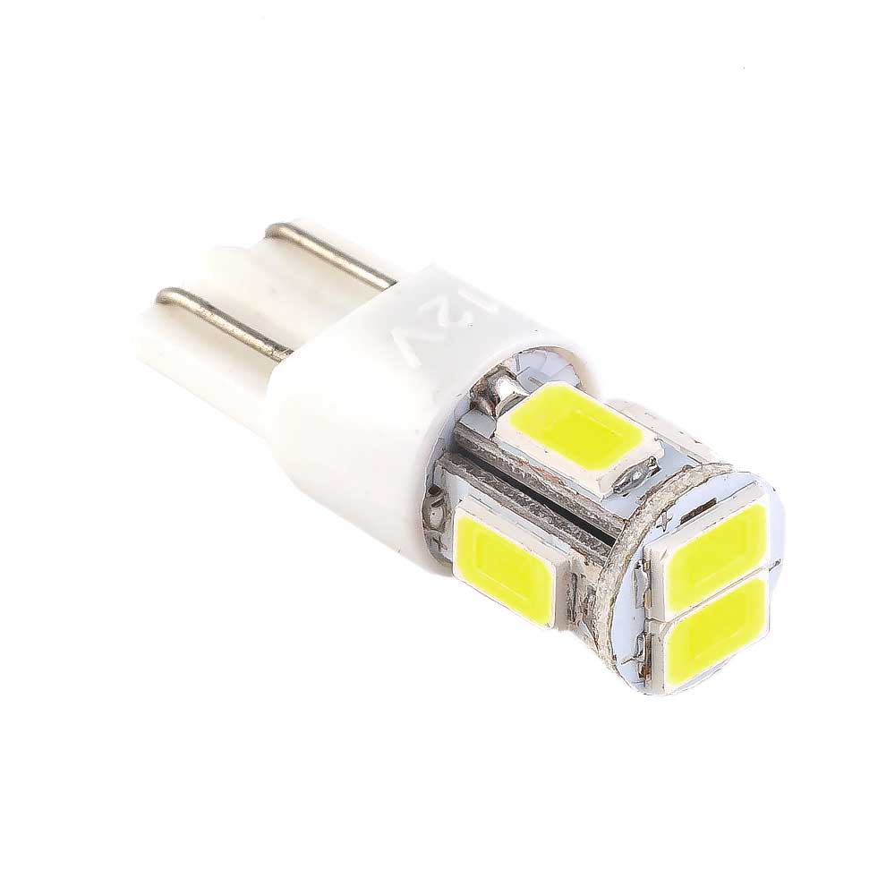 Лампа светодиодная МАЯК SUPER WHITE 12V W5W 0.9W 12T10-W/6SMD5630