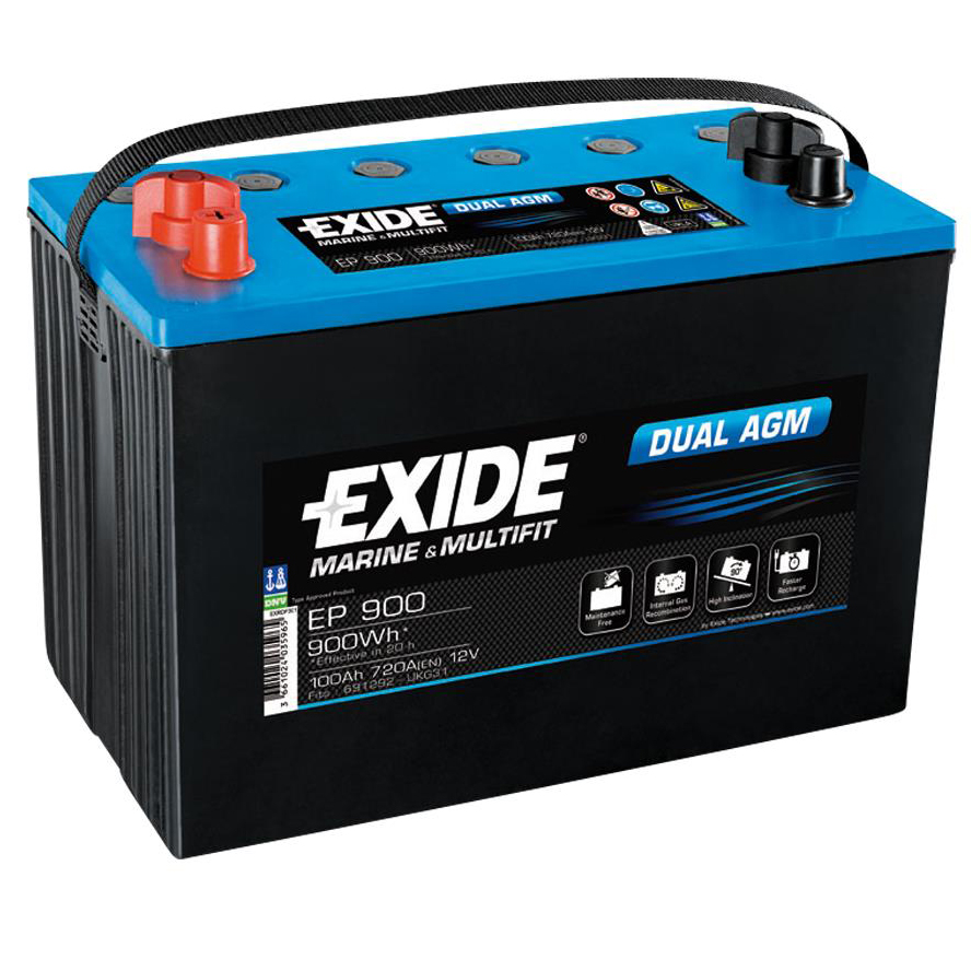 Аккумулятор EXIDE DUAL AGM 100 Ач 720А  EP900