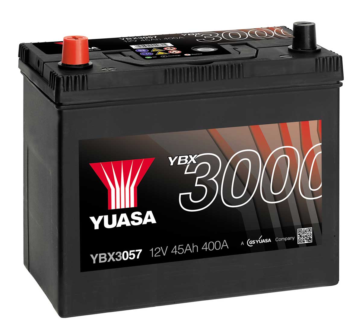 Аккумулятор YUASA 45 Ач 400А П/П YBX3057