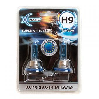 Лампа галогенная XENITE SUPER WHITE 12V Н9 65W 2 шт 1007048
