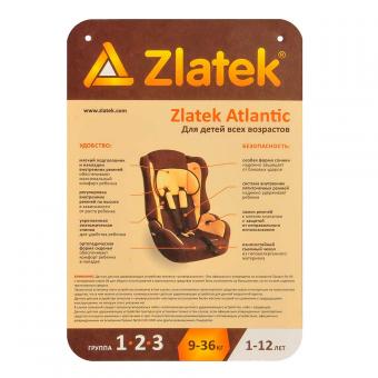 Кресло детское ZLATEK ATLANTIK серый 9-36 кг KRES3024