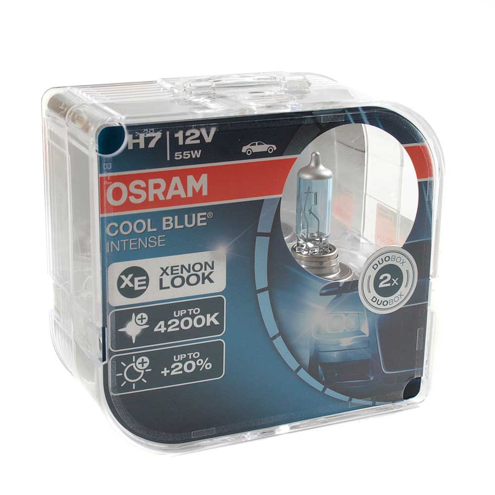 Лампа галогенная OSRAM COOL BLUE INTENSE 12V H7 55W 2 шт 64210CBIHCB