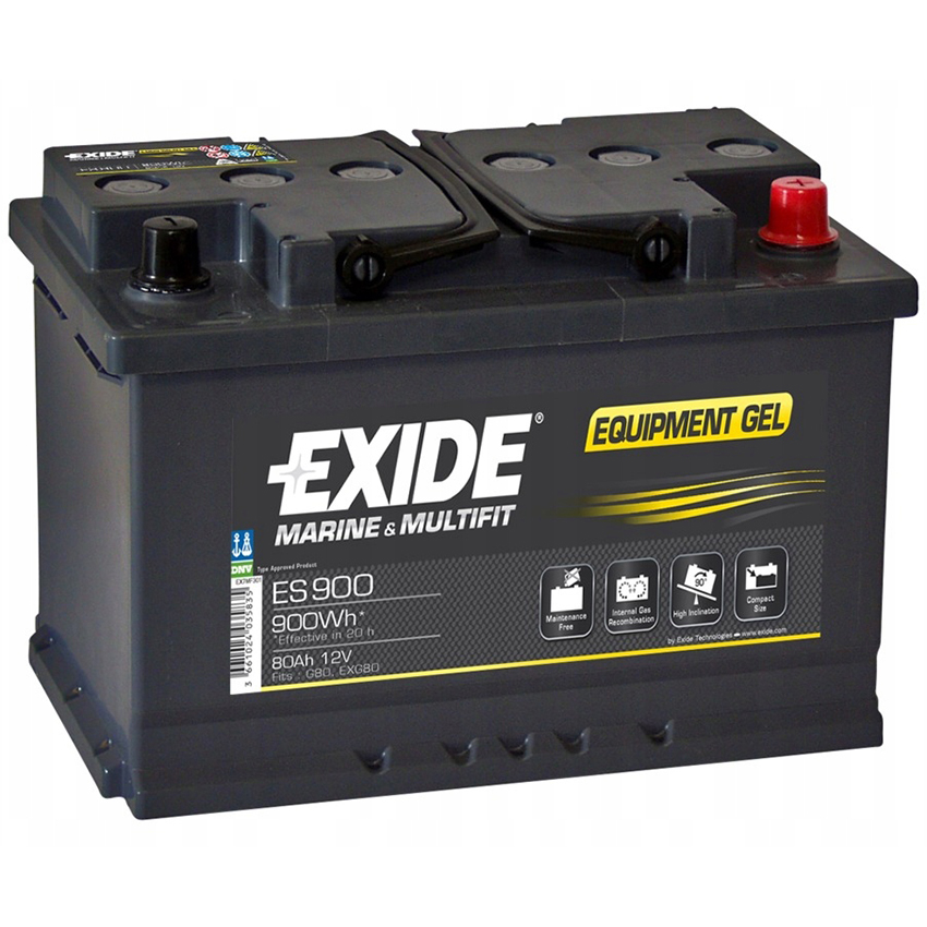 Аккумулятор EXIDE EQUIPMENT GEL 80 Ач 540А О/П ES900