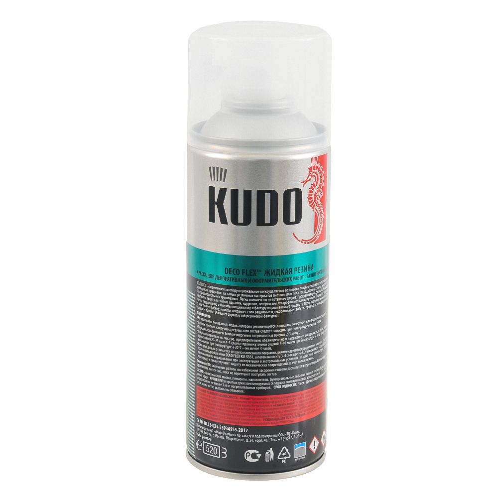 Жидкая резина KUDO DECO FLEX прозрачная 520 мл KU-5351