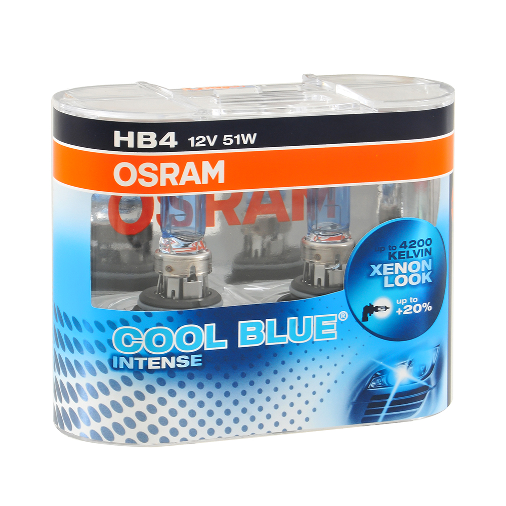 Лампа галогенная OSRAM COOL BLUE INTENSE 12V HB4 51W 2 шт 9006CBI