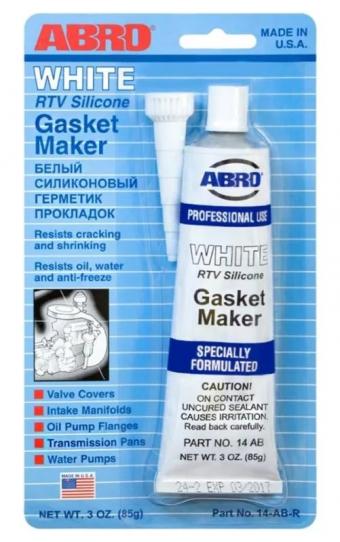 Герметик прокладок стандартный ABRO White Gasket Maker 85 мл 14-AB-R