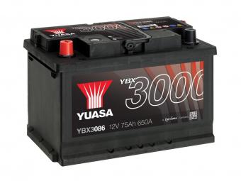 Аккумулятор YUASA 75 Ач 650А П/П YBX3086