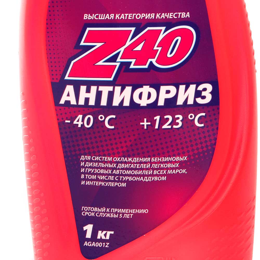 Антифриз AGA Z40 G12 красный 1 кг AGA001Z