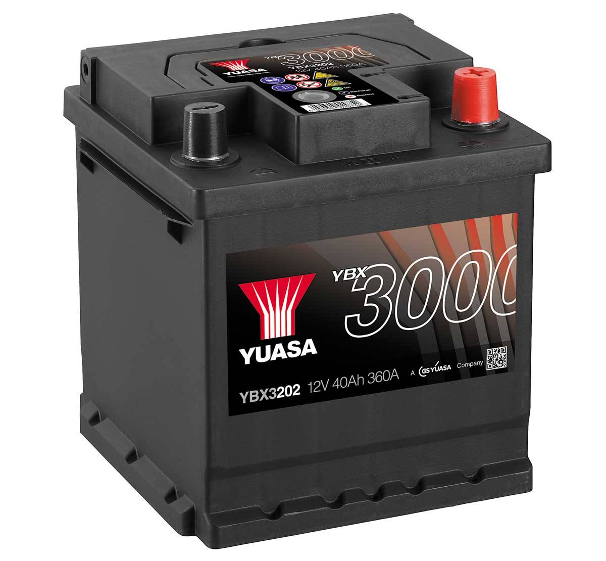 Аккумулятор YUASA 40 Ач 360А О/П YBX3202