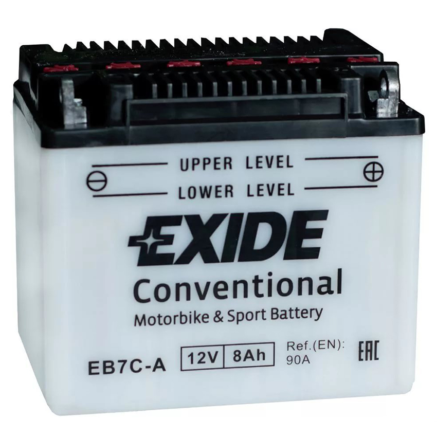 Аккумулятор EXIDE BIKE 8 Ач 130А О/П EB7C-A